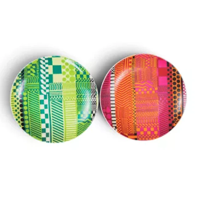 Eduardo Paolozzi for Royal Doulton, two plates variations on a geometric