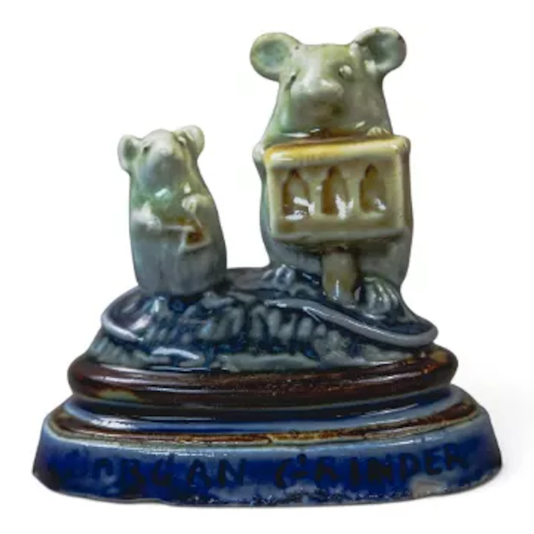 George Tinworth for Doulton Lambeth, A stoneware mouse group 'Organ
