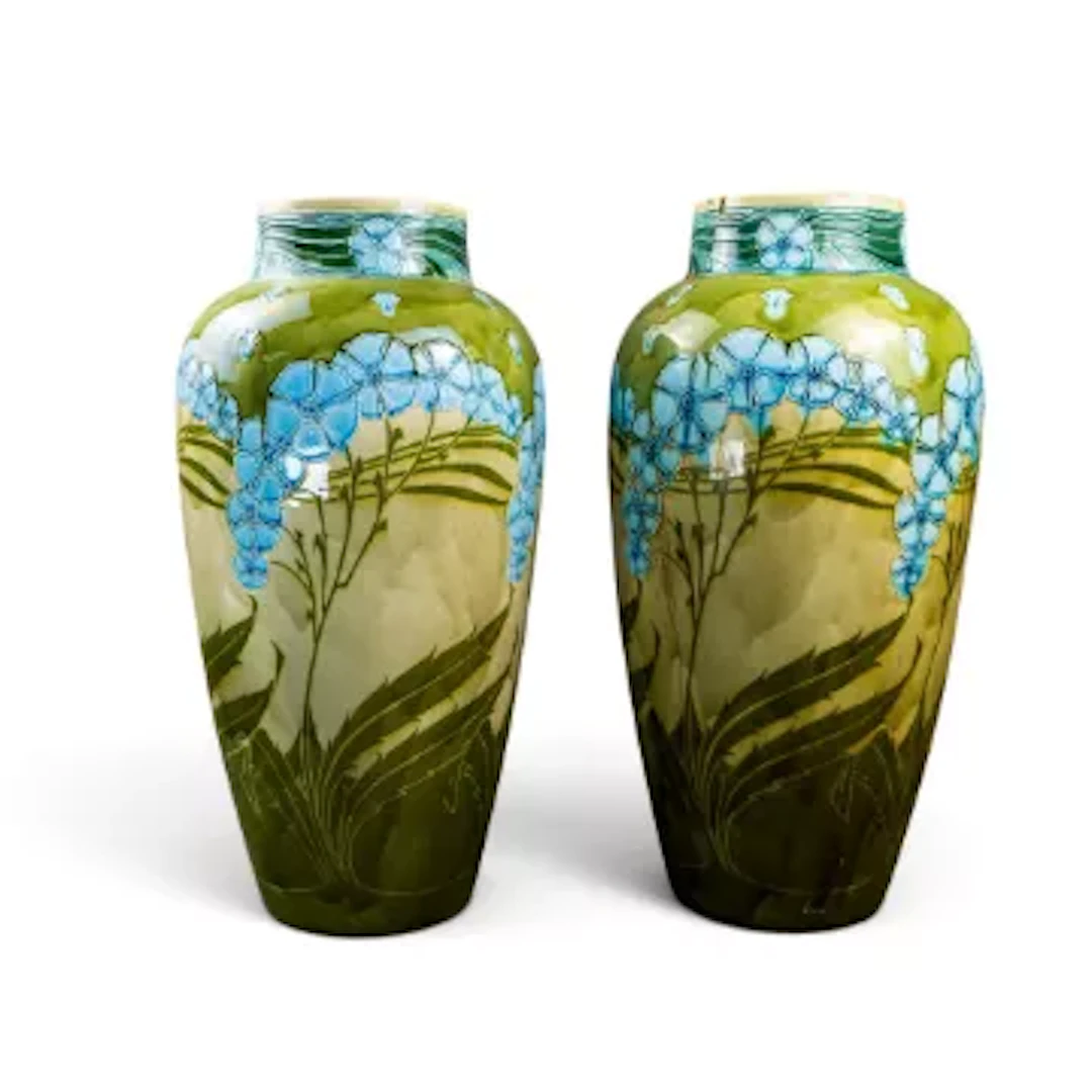 Two large Minton Secessionist Art Nouveau vases, early 20th Century