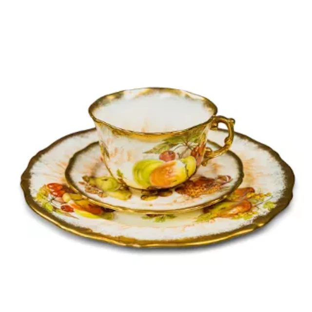 Hammersley 'Autumn Gold' part tea set to include - six large tea cups