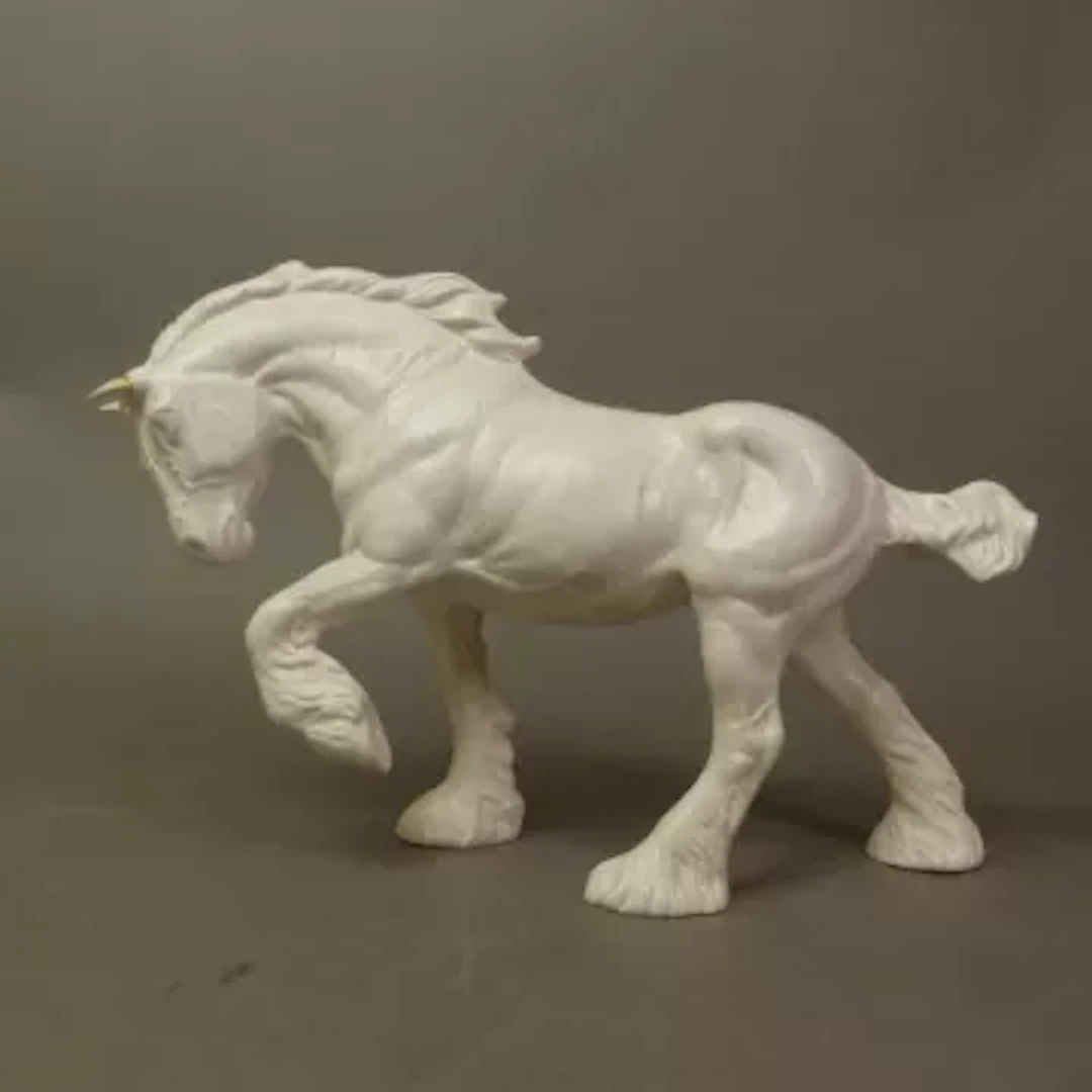 Beswick Action Shire Horse 2578 in matt white.