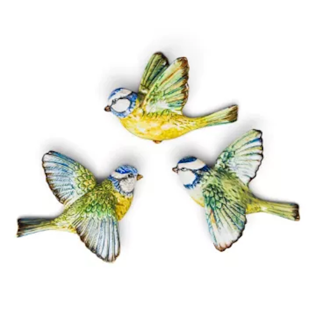 Beswick Blue Tit wall plaques, set of 3. Model nos. 705, 706 & 707. (3)