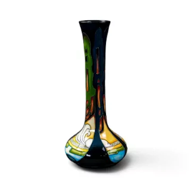 A Moorcroft vase in the New Dawn design, by Emma Bossons, first quality