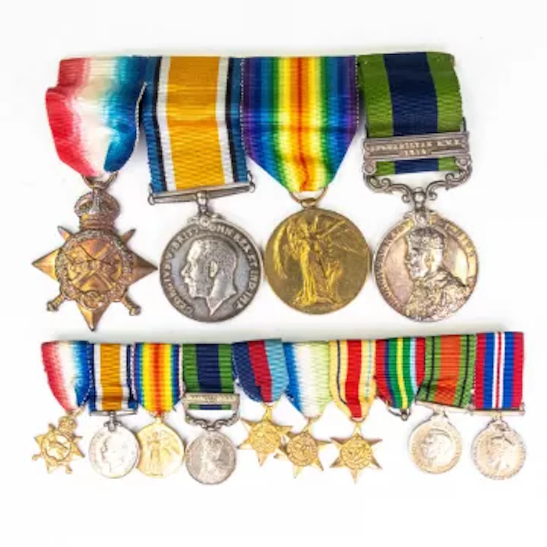 A group of First World War WWI medals awarded to 9457 Pte J.H. Field
