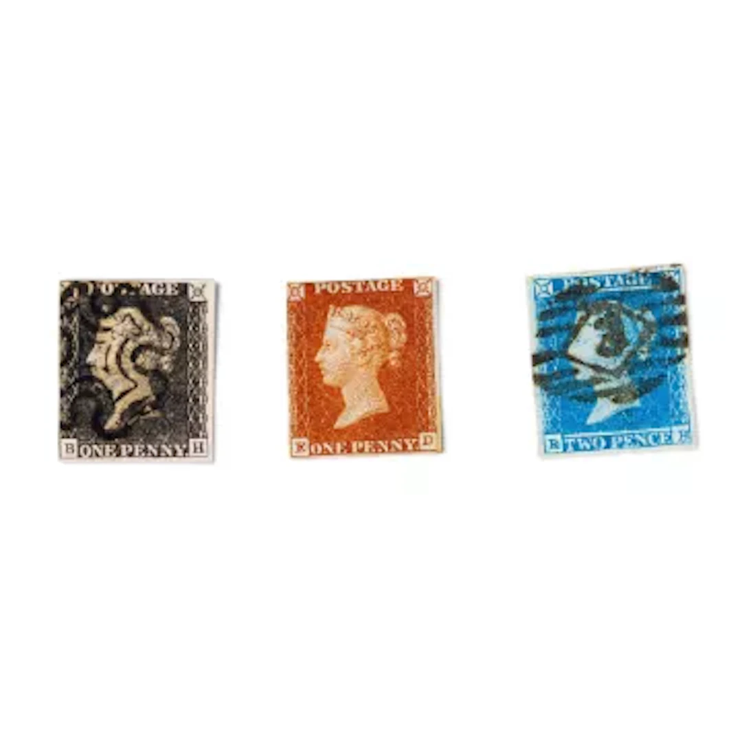 GB Penny black with nice MC cancel (3 margins), together with 1841
