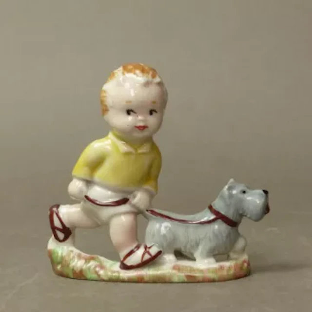 Wade Mabel Lucie Attwell figure Sam Walking His Dog.
