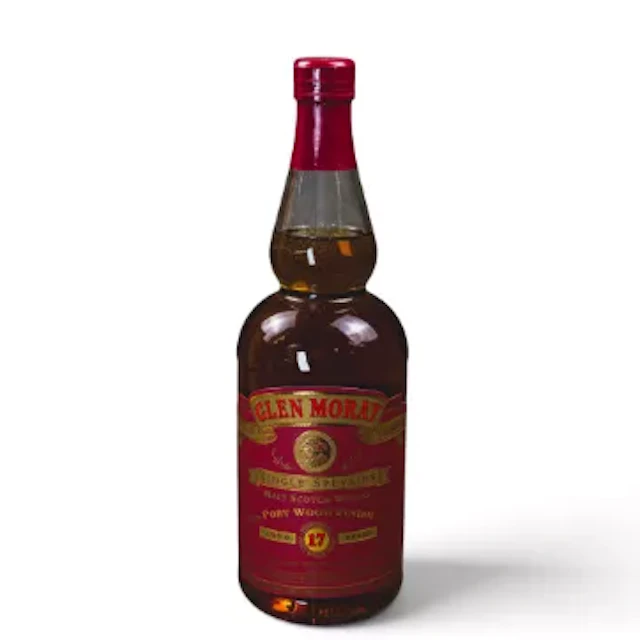 Glen Moray 17 year old port wood finish single Speyside malt whisky