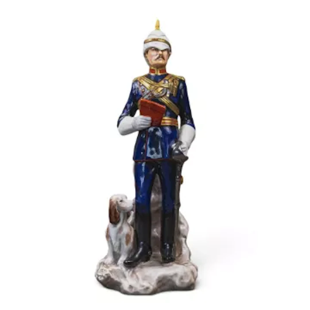 Michael Sutty prestige porcelain military figure, 14th Bengal Lancers, h.31cm