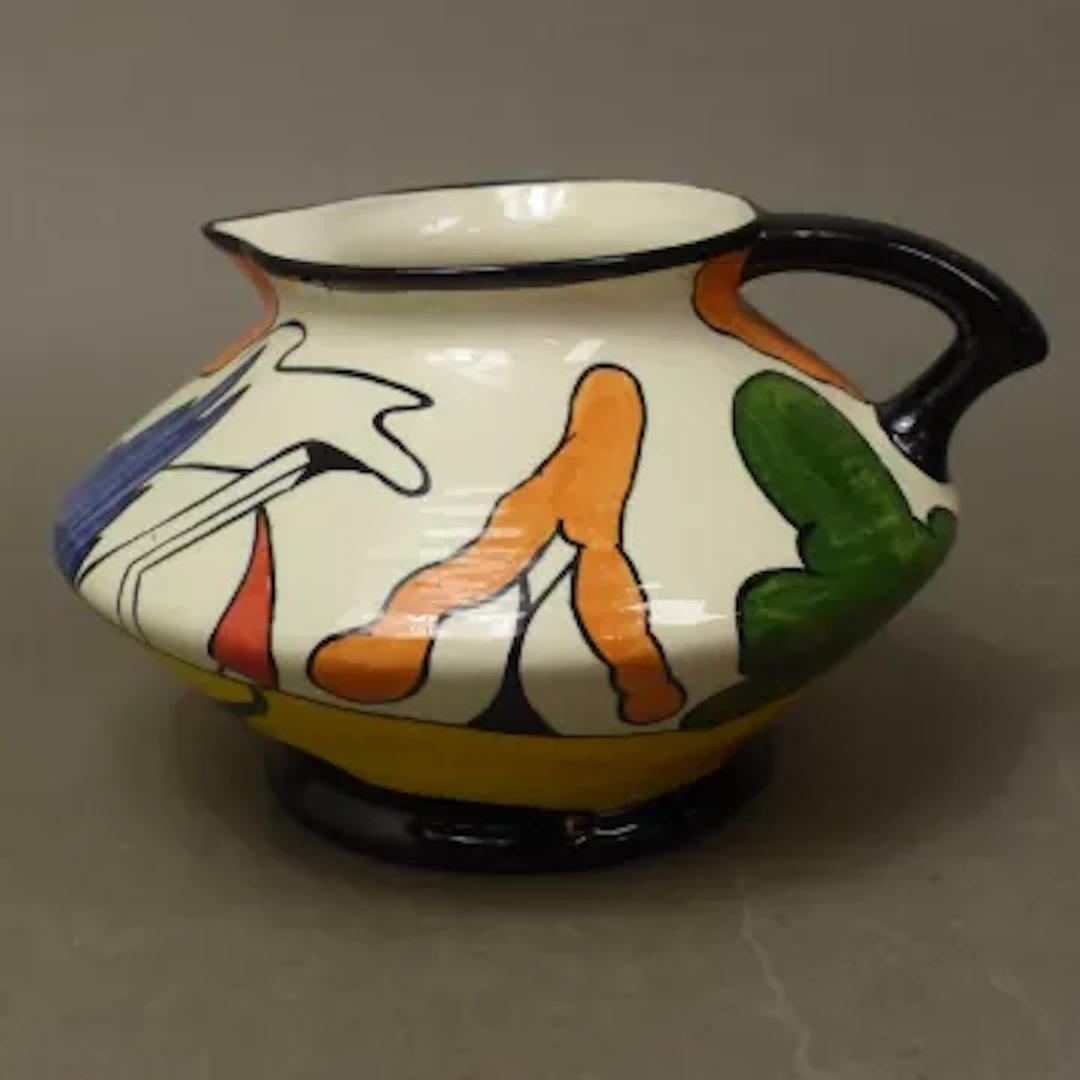 Lorna Bailey House and Path pattern squat jug, Old Ellgreave backstamp