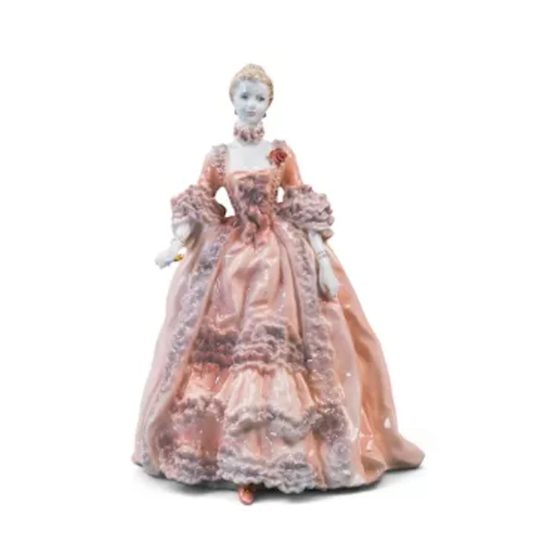 Coalport figure Madame De Pompadour, from the Femmes Fatales series, h.22cm.