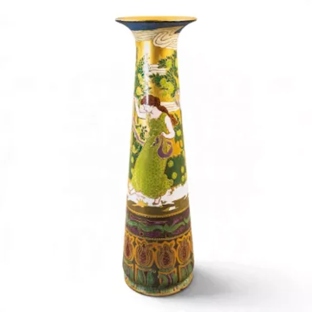 A late 19th century Royal Doulton Art Nouveau vase by Margaret Thompson