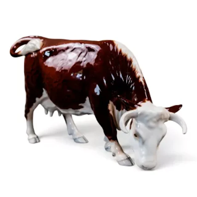 Beswick model of a Hereford bull, model A2667, an unusual trial glazed