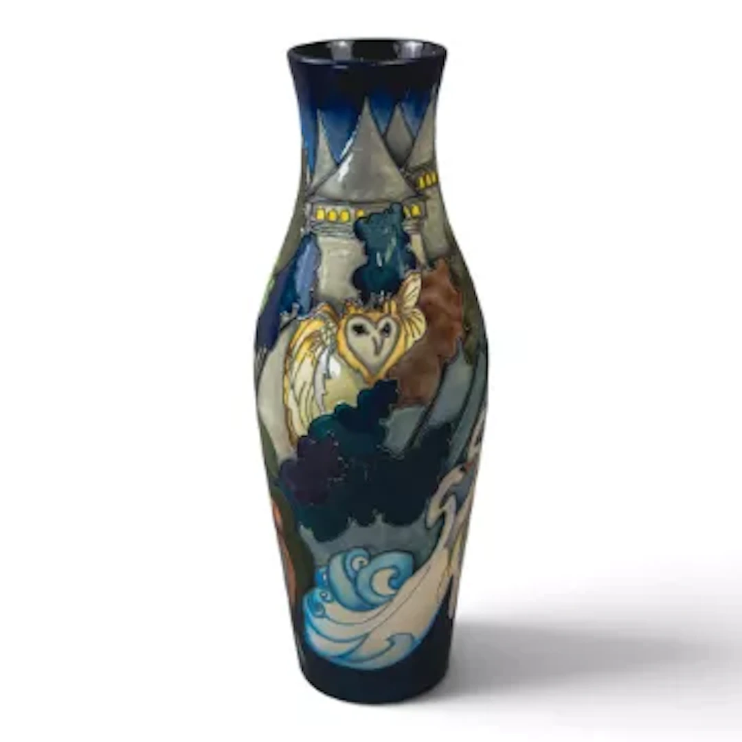 A Moorcroft trial vase in the 'Swan Lake' design by Kerry Goodwin
