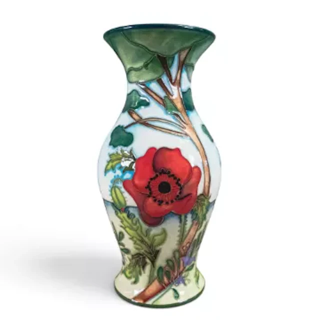 Moorcroft Symbols of Remembrance vase 226/7, L/E 12/15. Signed by
