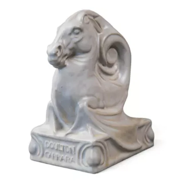 A Doulton Lambeth Carrara ware Seahorse advertising figure, in matt