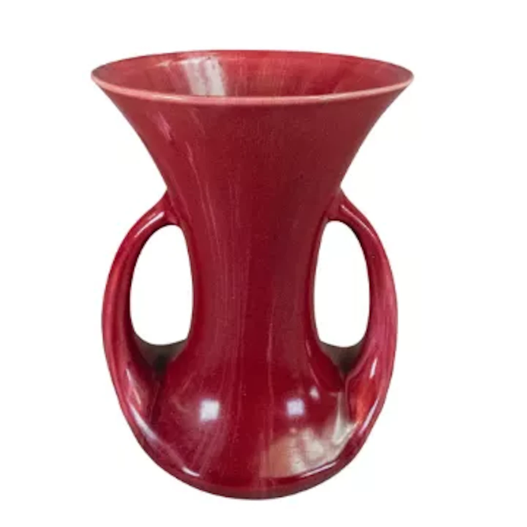 Pilkingtons Royal Lancastrian Art Nouveau twin handled vase with streaky