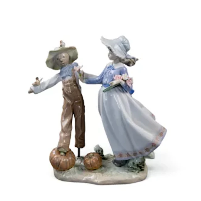 A Lladro figure 'Scarecrow and Lady' model no.5385, h.24cm