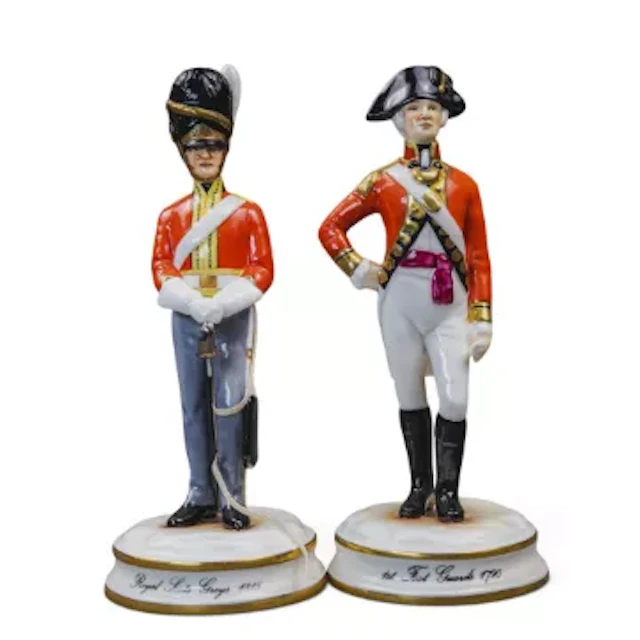 Two Michael Sutty porcelain military figures to include Royal Scots