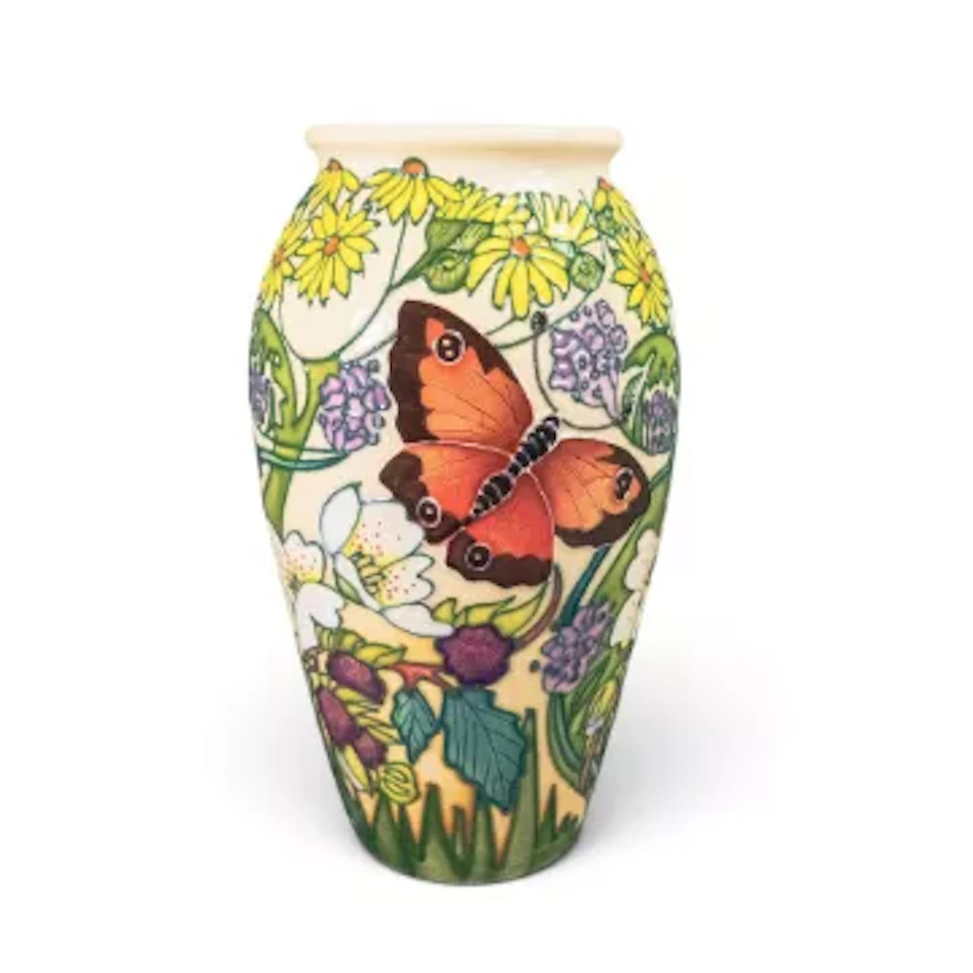 Moorcroft Game Keeper Butterfly vase 398/7, Trial 21.6.19 (Went into