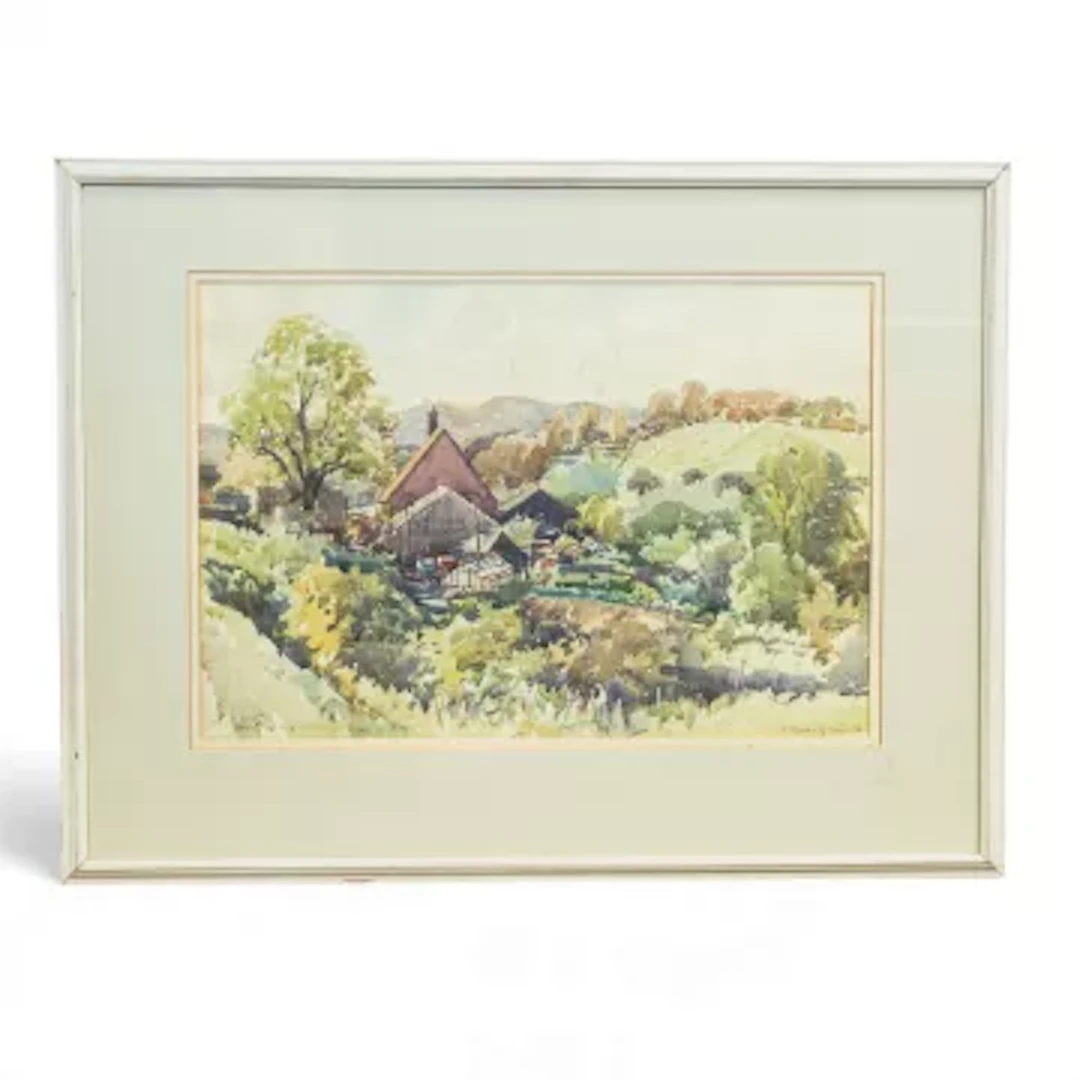 Reginald George HAGGAR, (1905-1988), watercolour "Turbine Farm" Hanford