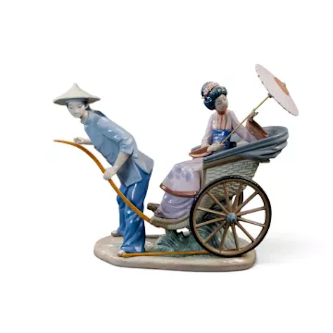 A Lladro Prestige figure 'Rickshaw Ride' model no.1383, height 28.5cm