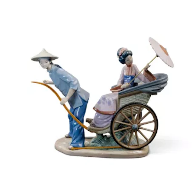 A Lladro Prestige figure 'Rickshaw Ride' model no.1383, height 28.5cm