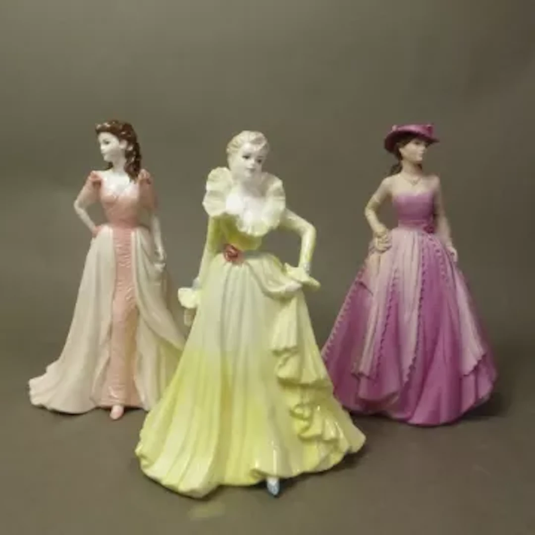 Three Coalport figurines, Evening Promenade, Jacqueline and an un-named