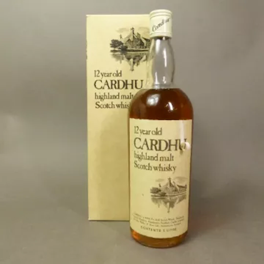 A boxed bottle of 12 year old Cardhu highland malt Scotch whisky, 1 litre.