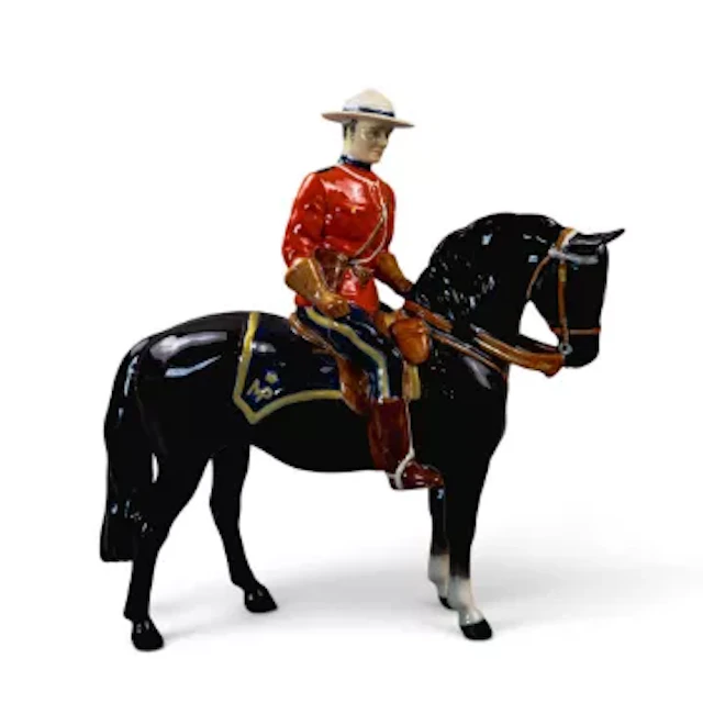 Beswick model of a Canadian Mountie on black horse, model no.1375, h.21cm.