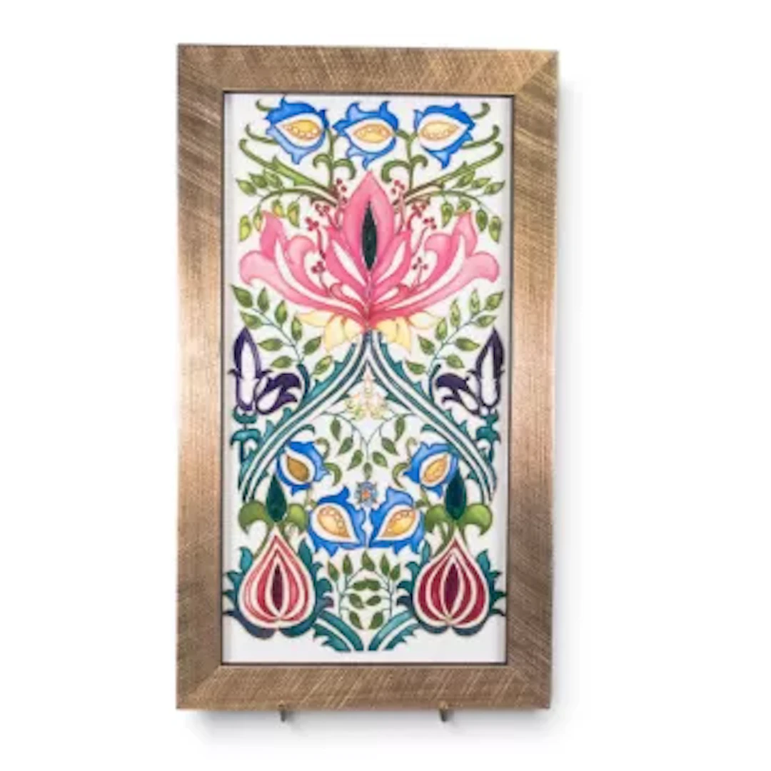 Moorcroft Persian Plaque PLQ20, No 12. Signed by designer Emma Bossons