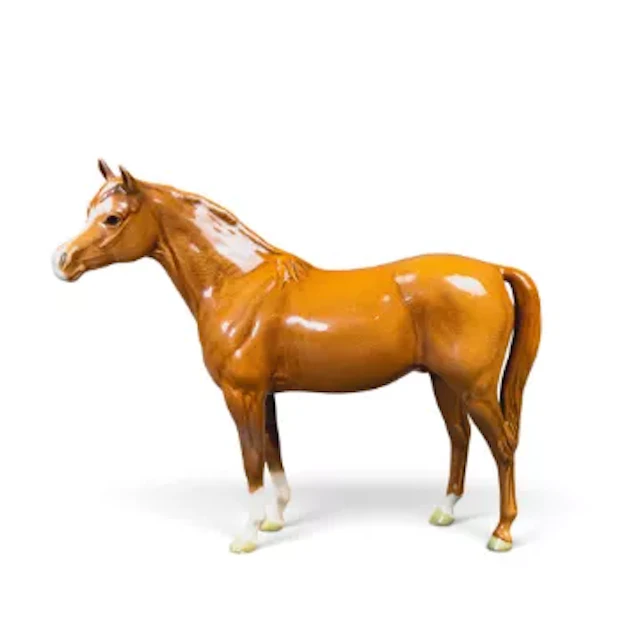 Beswick Arab Bahram in Chestnut with blue nose detail. Model 1771. h.19cm