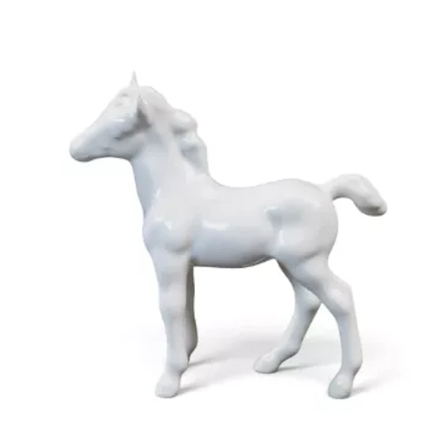 Beswick white matt & opaque Stood Square foal. Model no.1084. h.12cm
