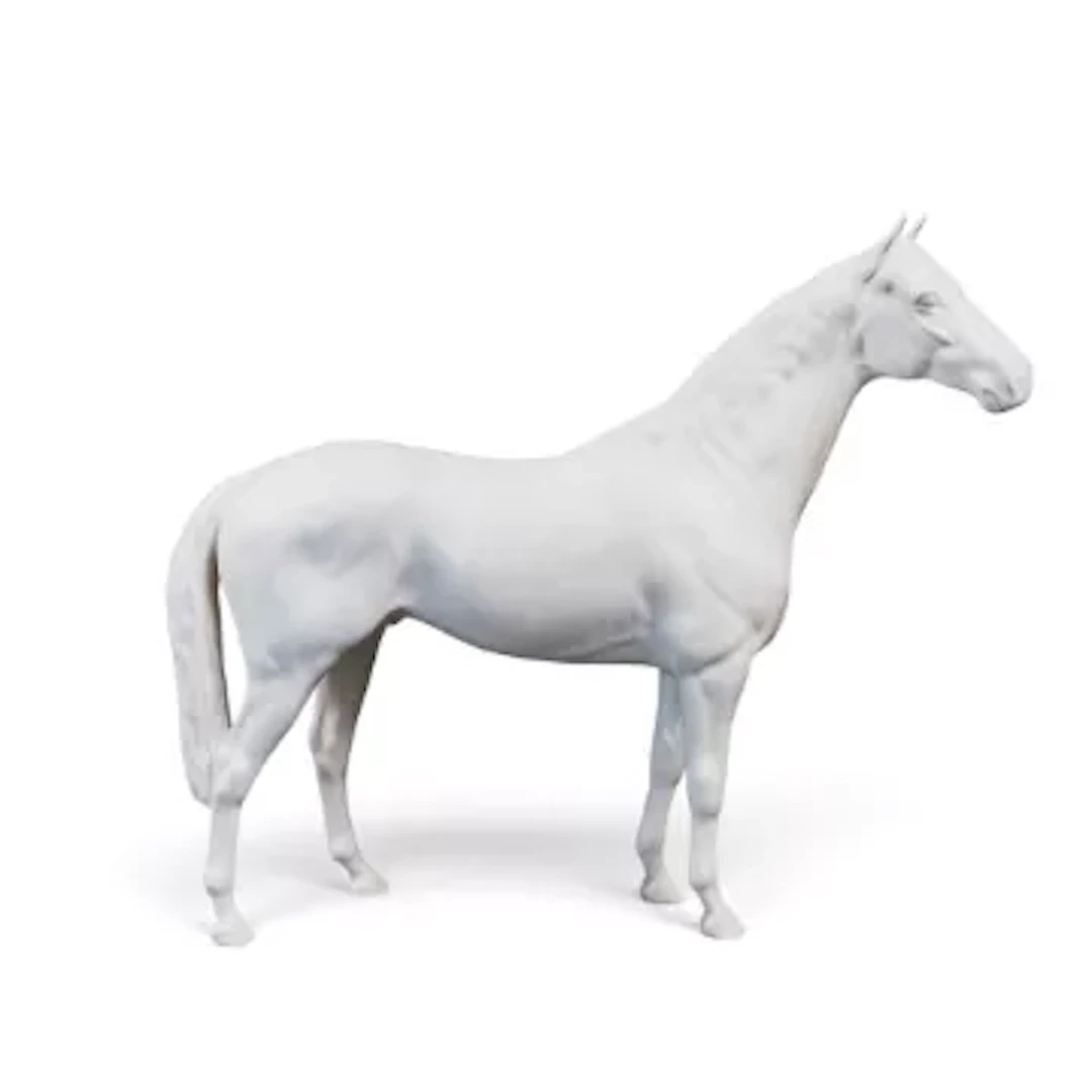 Rare Beswick large Hunter in opaque - second version. Model 1734. h.28cm
