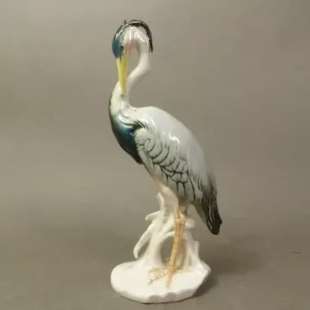 A Karl Ens porcelain figure of a stork, height 24cm.