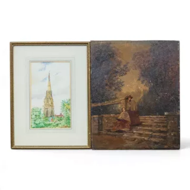 A. Freeman SMITH (act.1882-1924), watercolour of St Augustine's church