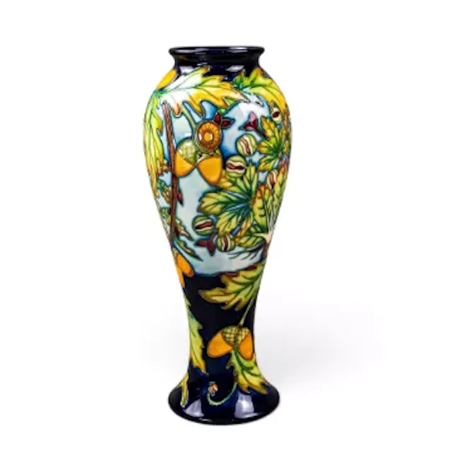 A Moorcroft limited edition vase in the Oakwood design by Philip Gibson