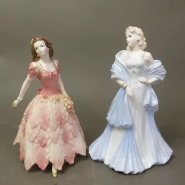 Two Coalport lady figurines, Catherine and Emma, tallest 22cm (2).