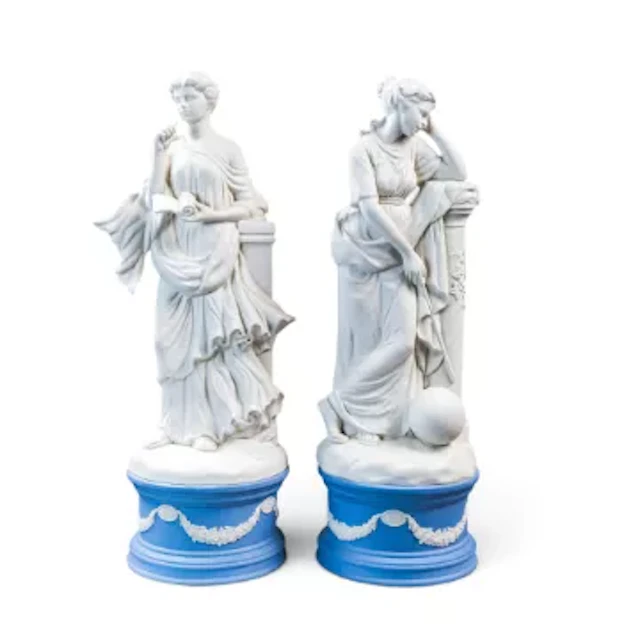 Two Wedgwood figures from the Classical Muses Series , each made in