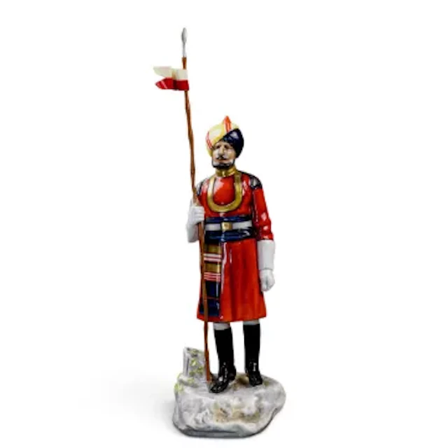 A Michael Sutty porcelain military figure, Governors Bodyguard Madras