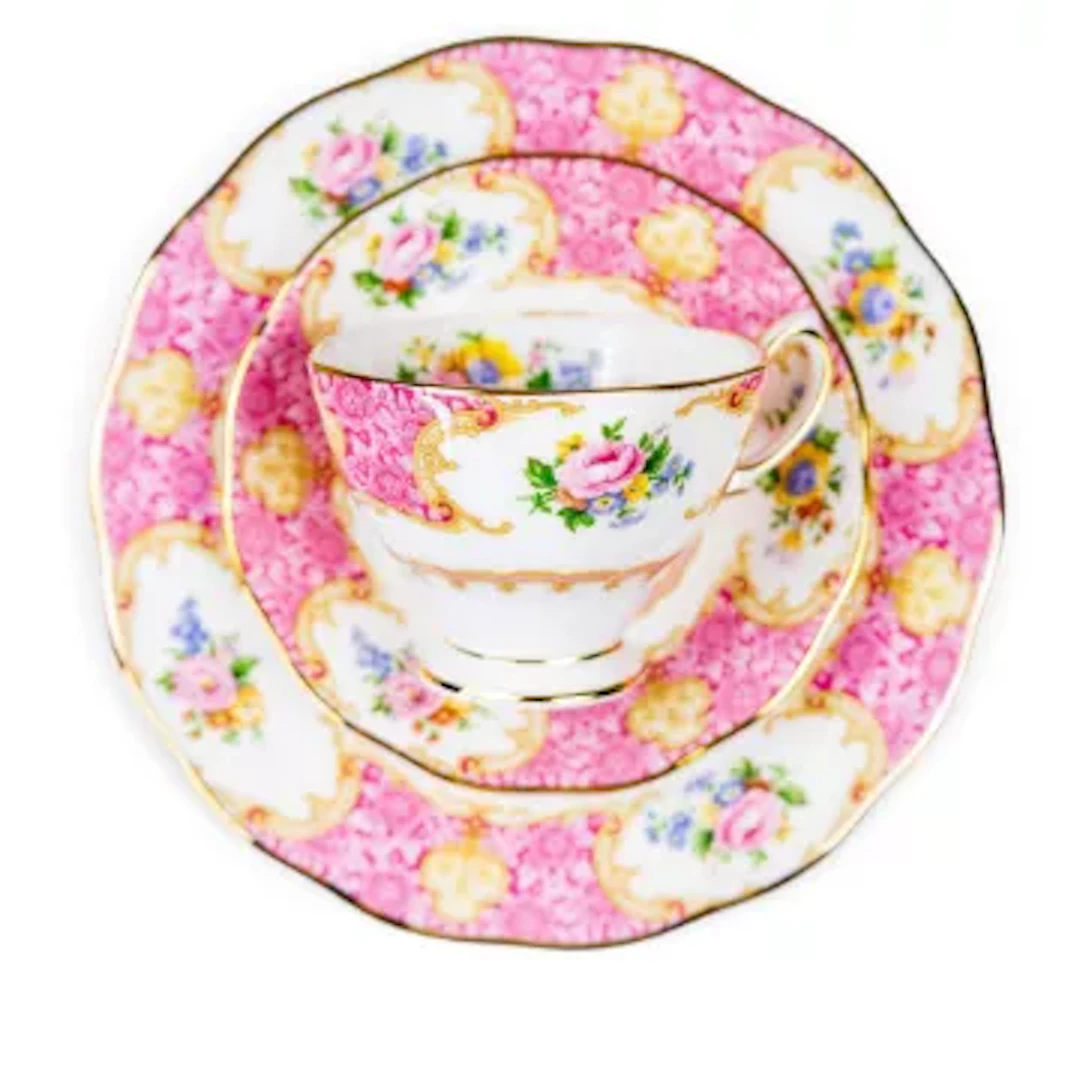 Royal Albert Lady Carlyle part tea set, comprising tea cups, saucers