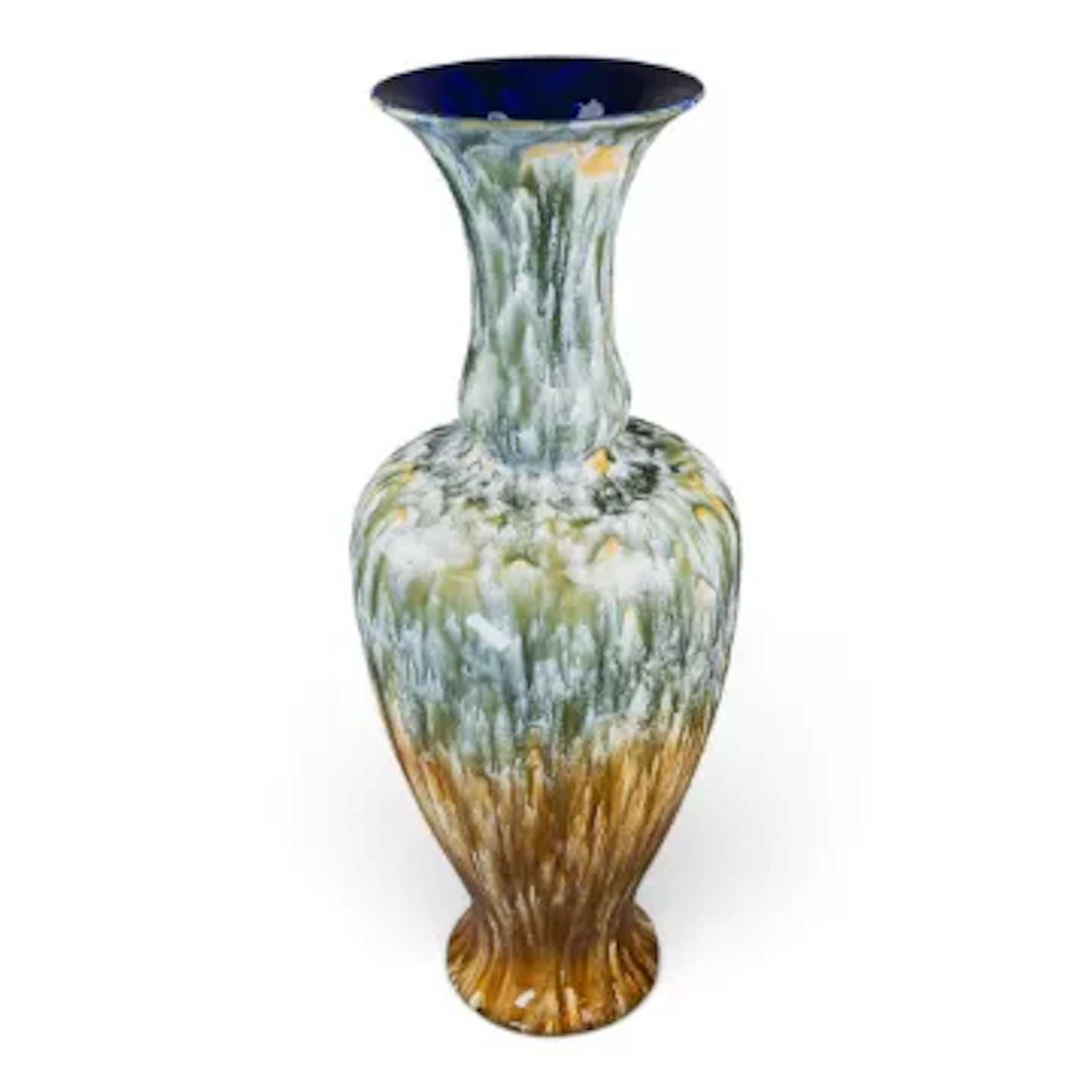 A large Doulton Lambeth vase of shouldered baluster shape, c1880