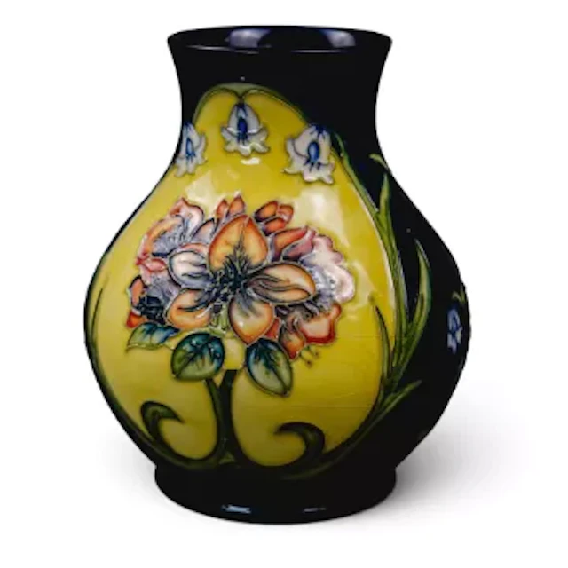 A Moorcroft vase made for the Moorcroft Collectors Club open weekend