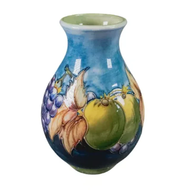 Moorcroft Fruit & Vine large vase by Marjorie Kubanda on graduated