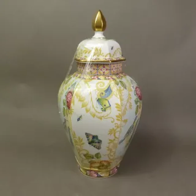Large Spode Sumatra pattern limited edition vase and cover (an ex