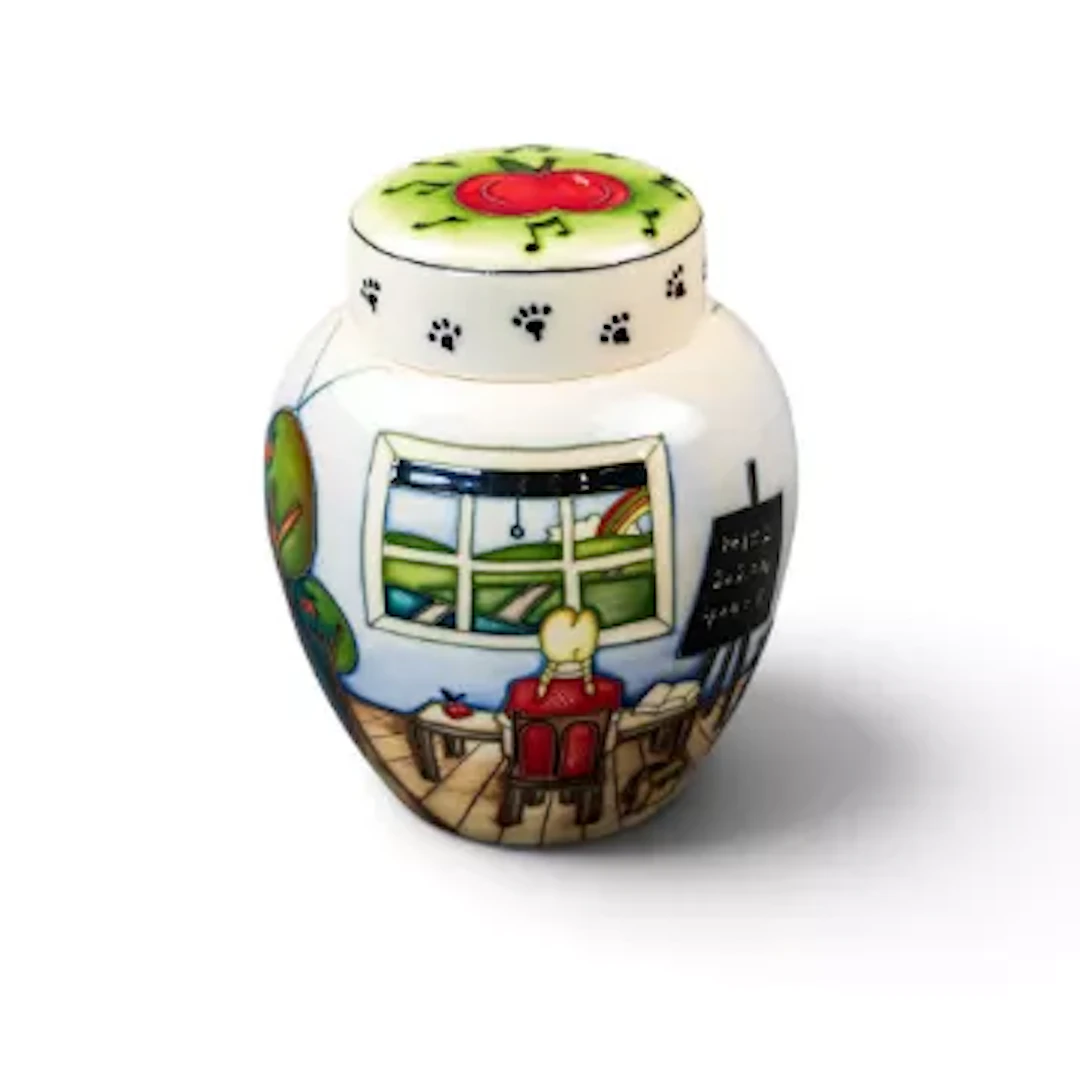 A Moorcroft limited edition ginger jar in the 'Daddy wouldn't buy