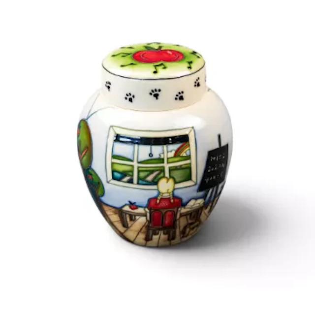 A Moorcroft limited edition ginger jar in the 'Daddy wouldn't buy