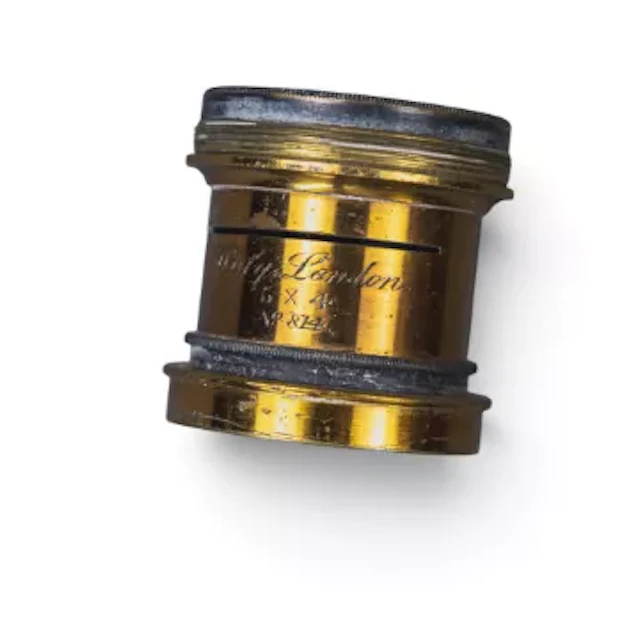 Wray London large format brass camera lens, serial no.8144.