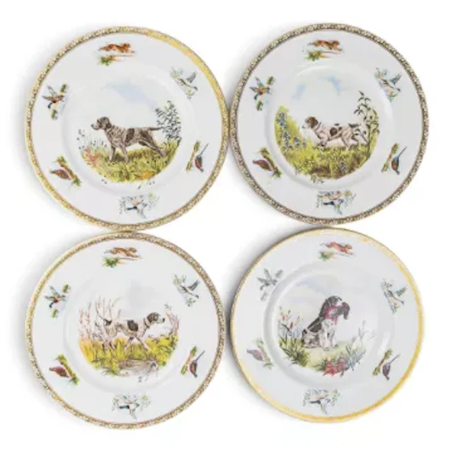 A collection of Wedgwood sporting dogs plates. Limited edition of