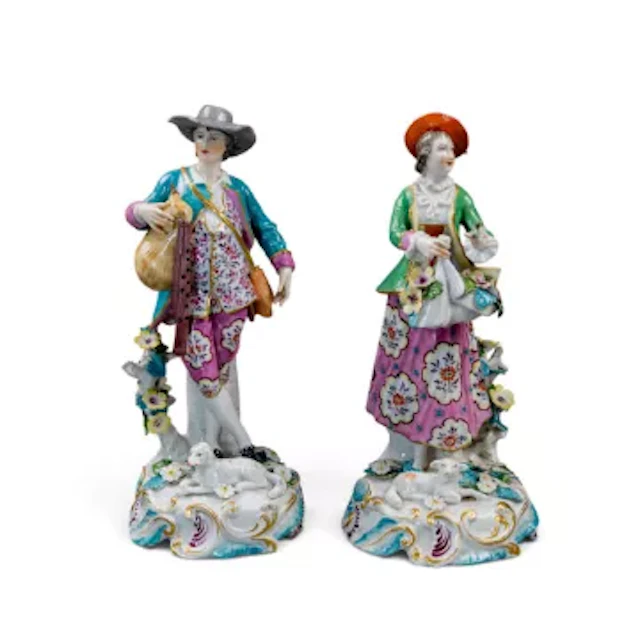 Two 19th century Samson porcelain figures, The Shepherd & Shepherdess