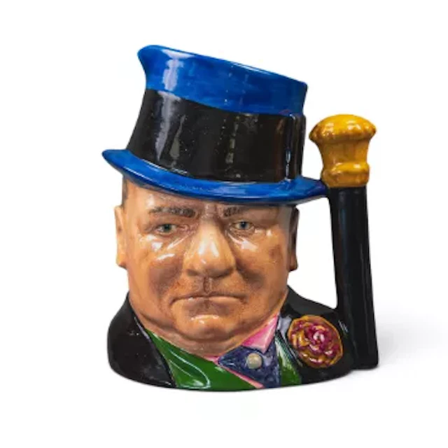 Royal Doulton prototype colourway large character jug W C Fields